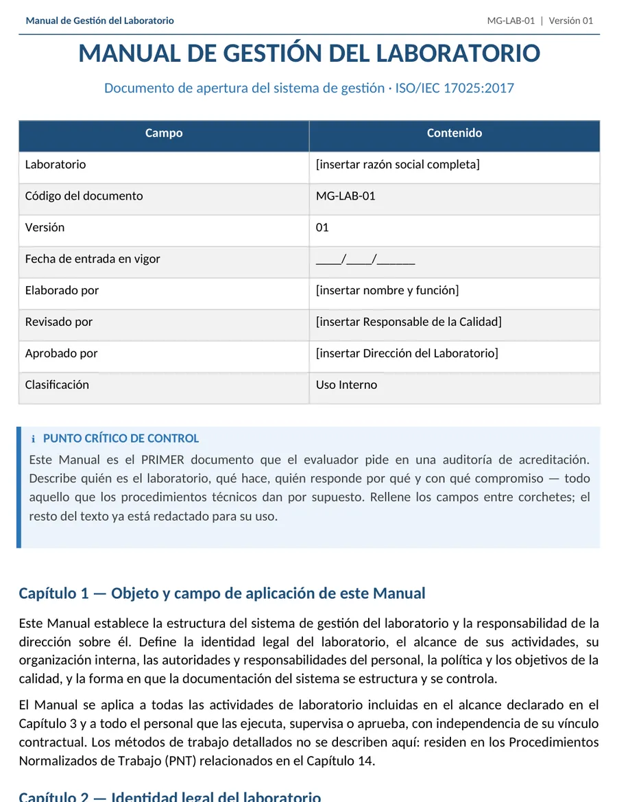 Fragmento real del archivo 00 - MG-LAB-01 Manual de Gestion del Laboratorio (Word)